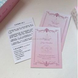 Jewelry Care Card Manufacturer - Custom Earrings Necklace Thank You Greeting Card Low MOQ