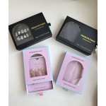 Press on Nail Box Manufacturer - Custom Pink Cardboard Clear PVC Window Handmade