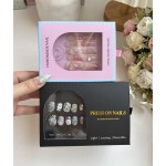 Press on Nail Box Manufacturer - Custom Pink Cardboard Clear PVC Window Handmade