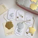 Embossing Hang Tag Manufacturer - Gold Stamping Thick Cardboard Gift Background Card