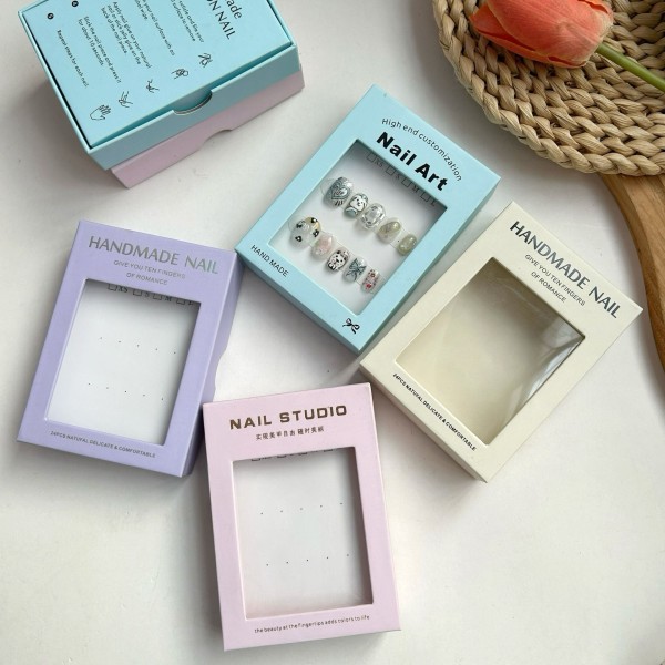 Press on Nail Display Box Manufacturer - Custom Thick Cardboard Transparent Window