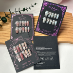 Press On Nails Display Card Manufacturer - Custom Black Cardboard Photo Background