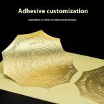 Self-Adhesive Sticker Manufacturer - Custom 3D Embossed Logo Matte Gold