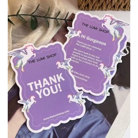 Thank-you Card Manufacturer - Custom Gold Foil After-sales Service Instruction Card
