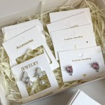 Jewelry Display Card Manufacturer - Custom Cotton Texture Earrings Hang Tag