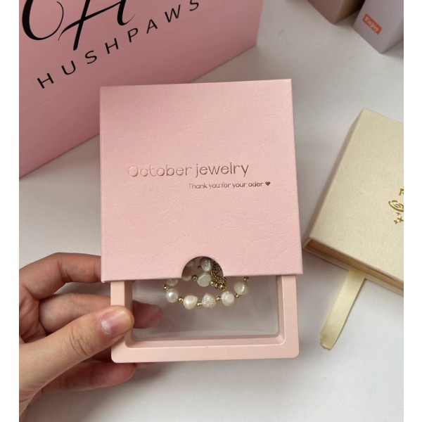 Handmade Paper Gift Box Manufacturer - Custom Pull-out Jewelry PE Film Packaging