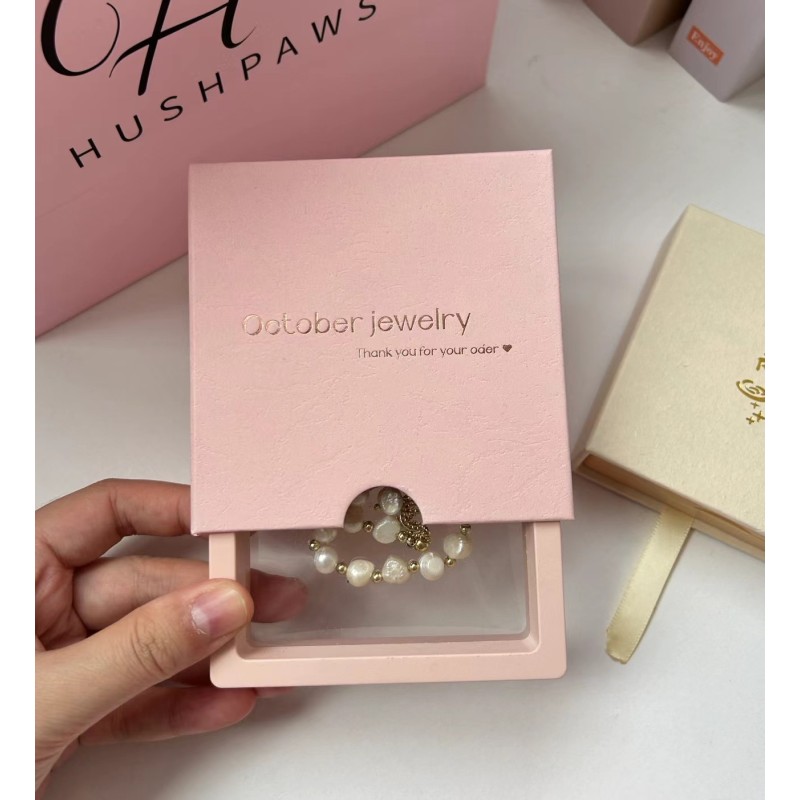 Handmade Paper Gift Box Manufacturer - Custom Pull-out Jewelry PE Film Packaging