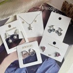 Jewelry Display Card Manufacturer - Custom Cotton Texture Earrings Hang Tag