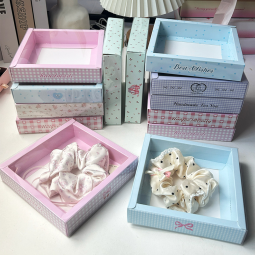 Hair Tie Gift Box Manufacturer - Custom Clear PVC Cover Display Packaging Wholesale