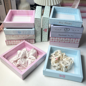 Hair Tie Gift Box Manufacturer - Custom Clear PVC Cover Display Packaging Wholesale
