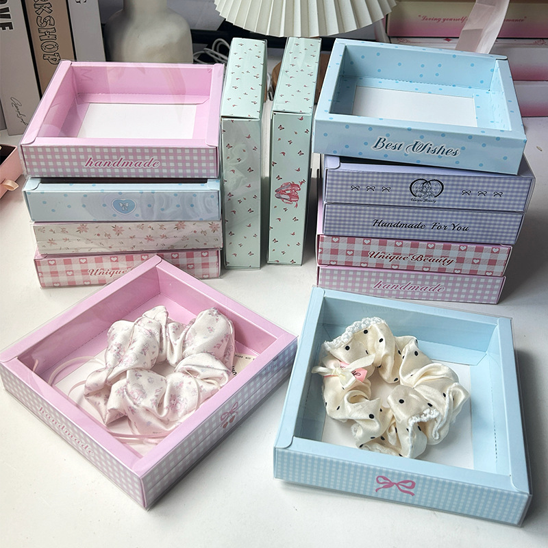 Hair Tie Gift Box Manufacturer - Custom Clear PVC Cover Display Packaging Wholesale