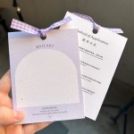 Press on Nail Display Card Manufacturer - Custom Silk Ribbon Purple Bowknot Background