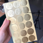 Self-Adhesive Sticker Manufacturer - Custom 3D Embossed Logo Matte Gold