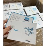 Positive Feedback Card Manufacturer - Custom Gold Foil Folding Art Paper Low MOQ