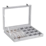 Earring Organizer Factory - Velvet Clear Lid Storage Case