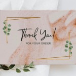 Thank You Cards Manufacturer - Gold Foil White Custom Cards