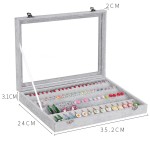 Earring Organizer Factory - Velvet Clear Lid Storage Case