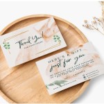 Thank You Cards Manufacturer - Gold Foil White Custom Cards