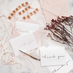 Thank You Cards Manufacturer - Gold Foil White Custom Cards