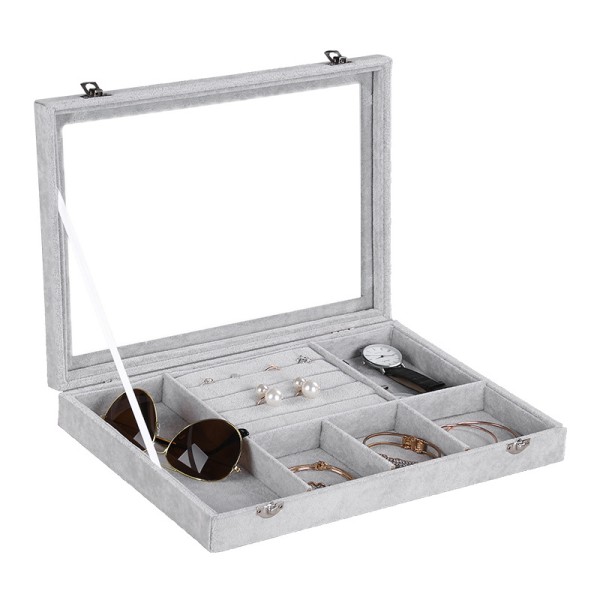 Earring Organizer Factory - Velvet Clear Lid Storage Case