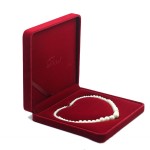 Pearl Necklace Box Manufacturer - Large Velvet Square Jewelry Case
