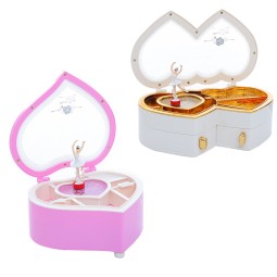 Music Jewelry Box Manufacturer - Heart-shaped Ballerina Rotating