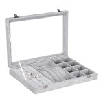 Earring Organizer Factory - Velvet Clear Lid Storage Case