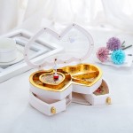 Music Jewelry Box Manufacturer - Heart-shaped Ballerina Rotating
