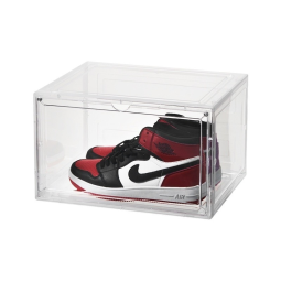 Sneaker Storage Box Manufacturer - Clear Drop Side Magnetic Door AJ Folding