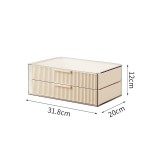 Makeup Organizer Manufacturer - Luxury Transparent Rectangle Dresser Display Case