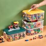 Toy Storage Container Manufacturer - Stackable Rectangle with Handle PP Material