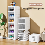 Shoe Rack Manufacturer - 6-Tiers Transparent Drawer Type Extendable Standing