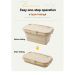 Camping Basket Manufacturer - Multifunction Folding Wash Basin with Lid and Tray