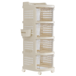 Baby Storage Rack Manufacturer - 5-Layer PP with Removable Mobile Drawer