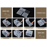 Shoe Storage Case Manufacturer - Fashionable Foldable Magnet Transparent Stackable