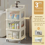 Baby Storage Rack Manufacturer - 5-Layer PP with Removable Mobile Drawer