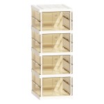 Shoe Storage Box Manufacturer - Double Rows 2-9 Tiers Magnetic Transparent Case