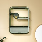 Bathroom Storage Rack Manufacturer - Light Luxury Punch-Free Wall-Mounted Shelf