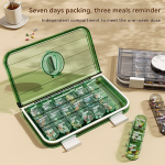 Pill Box Manufacturer - 28-Cell Rectangle Airtless BPA Free Medicine Organizer