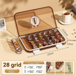 Pill Box Manufacturer - 28-Cell Rectangle Airtless BPA Free Medicine Organizer