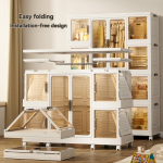 Folding Storage Cabinet Manufacturer - With Handle Closet for Hanging Clothes