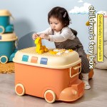 Toy Storage Box Manufacturer - Plastic Lid With Hole Train Organizer Big Volume