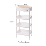 Storage Trolley Manufacturer - Factory Outlet 4-Tier Fruit Kitchen Tray Rack