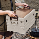 Camping Storage Box Manufacturer - Large 30-70L Plastic Durable Folding with Wooden Lid