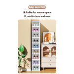 Shoe Rack Manufacturer - 6-Tiers Transparent Drawer Type Extendable Standing