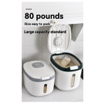 Rice Dispenser Manufacturer - Large Sealed Grain Container with Measuring Cylinder
