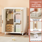 Portable Wardrobe Manufacturer - PP Removable Kids Clothes Cupboard Detachable