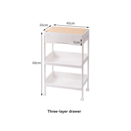 Storage Trolley Manufacturer - Factory Outlet 4-Tier Fruit Kitchen Tray Rack
