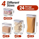 Kitchen Organizer Manufacturer - 42 Pcs Set Bpa-Free Airtight Stackable Cereal