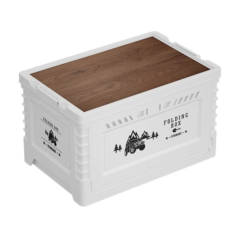 Outdoor Storage Box Manufacturer - 30L-60L Folding with Wooden Lid Trunk Container